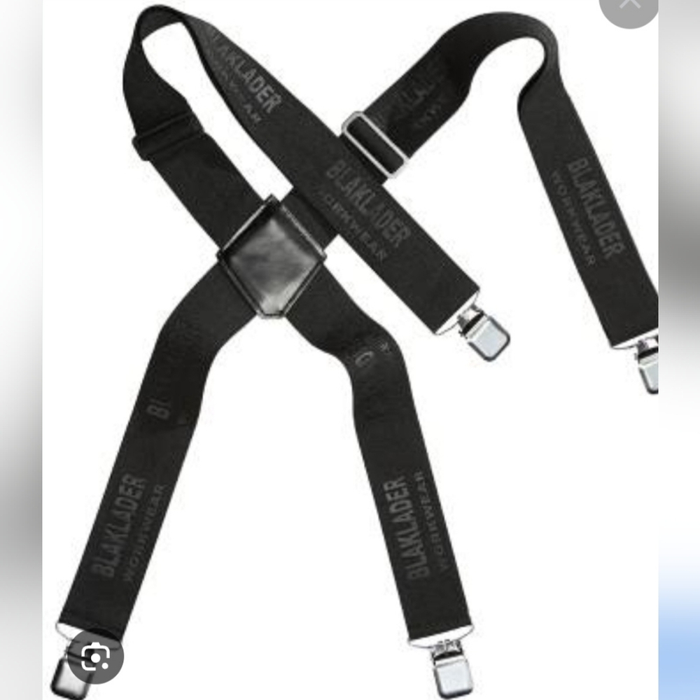 Blakladar Black Suspenders for Men